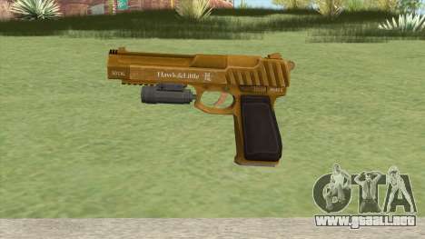 Pistol .50 GTA V (Gold) Flashlight V1 para GTA San Andreas