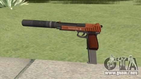 Pistol .50 GTA V (Orange) Suppressor V2 para GTA San Andreas