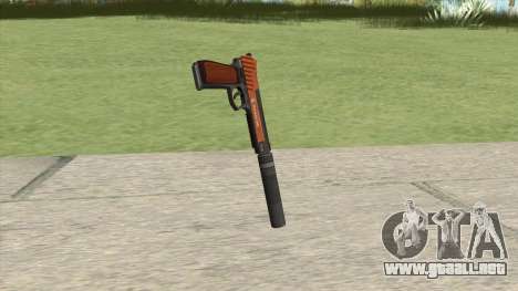 Pistol .50 GTA V (Orange) Suppressor V1 para GTA San Andreas