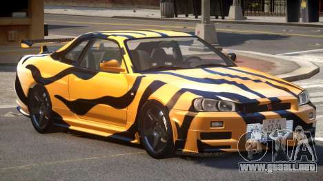 Nissan Skyline R34 V1.2 PJ4 para GTA 4