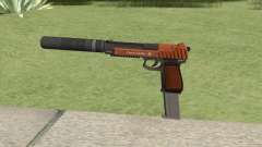 Pistol .50 GTA V (Orange) Suppressor V2 para GTA San Andreas