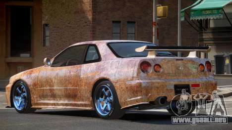 Nissan Skyline R34 LT PJ3 para GTA 4