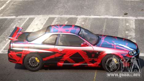 Nissan Skyline GT-R R34 Qz PJ1 para GTA 4