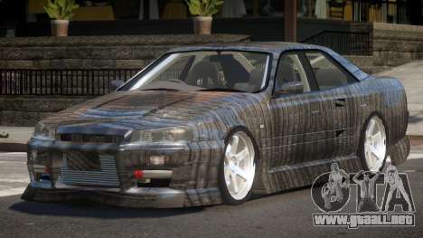 Nissan Skyline R34 SRS PJ5 para GTA 4