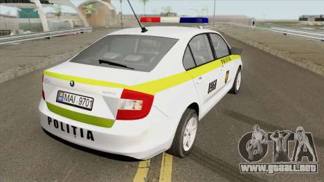 Skoda Rapid (Politia Republica Moldova) 2016 para GTA San Andreas