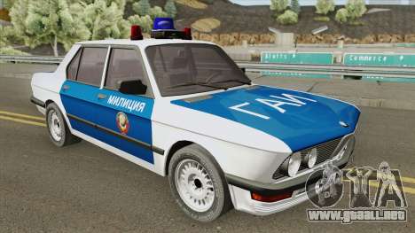 BMW 525E (E28) Police 1987 para GTA San Andreas