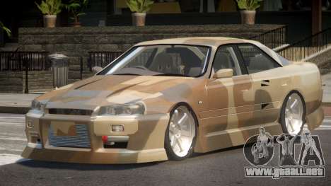 Nissan Skyline R34 SRS PJ1 para GTA 4