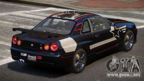 Nissan Skyline R34 GT-Style PJ2 para GTA 4
