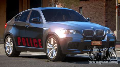 BMW X6M GL Police para GTA 4