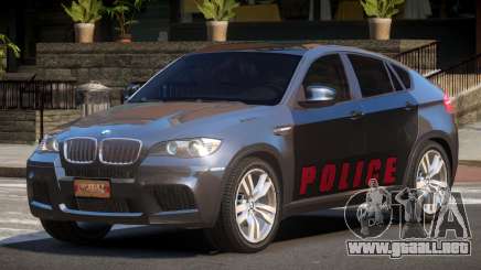BMW X6M GL Police para GTA 4