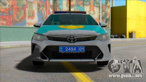 Toyota Camry 2015 Policía de Kazajistán para GTA San Andreas