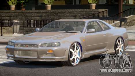 Nissan Skyline R34 BS para GTA 4