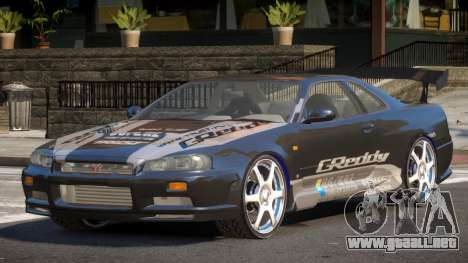 Nissan Skyline R34 BS PJ5 para GTA 4