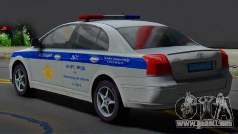 Toyota Avensis SOBRE la policía de tráfico para GTA San Andreas