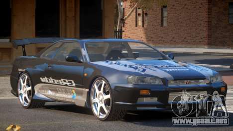 Nissan Skyline R34 BS PJ5 para GTA 4