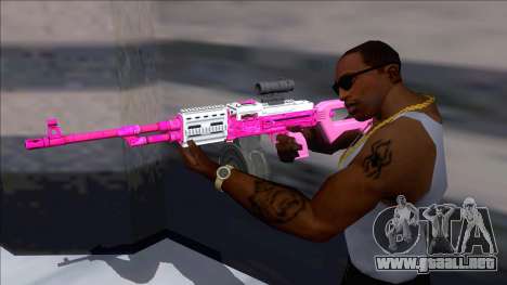 GTA V Shrewsbury MG Pink Scope (Deafault clip) para GTA San Andreas