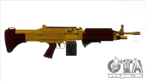 GTA V Combat MG Gold Grip Small Mag para GTA San Andreas