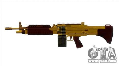 GTA V Combat MG Gold Small Mag para GTA San Andreas