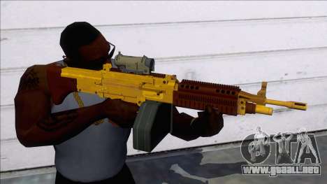 GTA V Combat MG Gold Scope Big Mag para GTA San Andreas