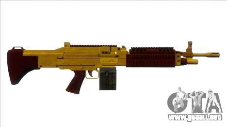 GTA V Combat MG Gold Small Mag para GTA San Andreas