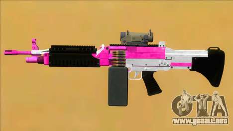 GTA V Combat MG Pink Scope Big Mag para GTA San Andreas