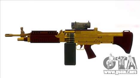 GTA V Combat MG Gold Scope Big Mag para GTA San Andreas