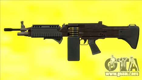 GTA V Combat MG Black Grip Big Mag para GTA San Andreas