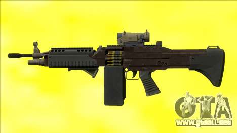 GTA V Combat MG Black All Attachments Big Mag para GTA San Andreas