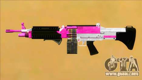 GTA V Combat MG Pink Grip Small Mag para GTA San Andreas