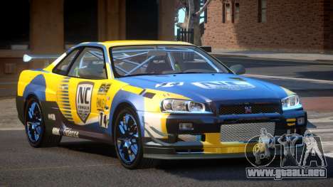 2003 Nissan Skyline R34 GT-R PJ9 para GTA 4