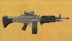Combat MG Platinum All Attachments Big Mag para GTA San Andreas