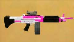 GTA V Combat MG Pink Scope Big Mag para GTA San Andreas