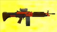GTA V Combat MG Orange Scope Big Mag para GTA San Andreas