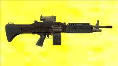 GTA V Combat MG Black Scope Small Mag para GTA San Andreas