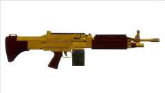 GTA V Combat MG Gold Small Mag para GTA San Andreas
