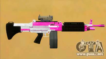 GTA V Combat MG Pink Scope Big Mag para GTA San Andreas