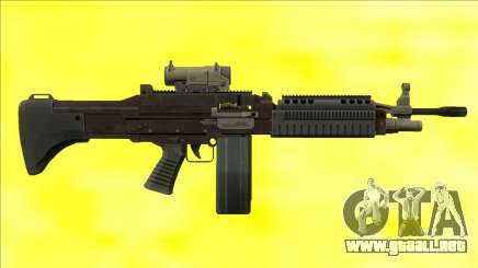 GTA V Combat MG Black Scope Big Mag para GTA San Andreas