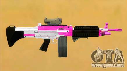 GTA V Combat MG Pink All Attachments Big Mag para GTA San Andreas