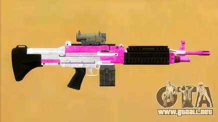 GTA V Combat MG Pink Scope Small Mag para GTA San Andreas