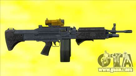 Combat MG Etched Metal All Attachments Big Mag para GTA San Andreas