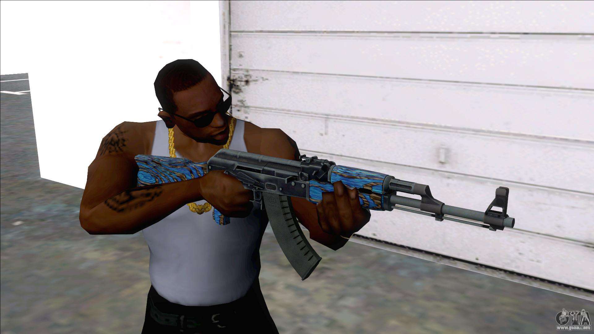 CSGO AK47 Blue Laminate Para GTA San Andreas