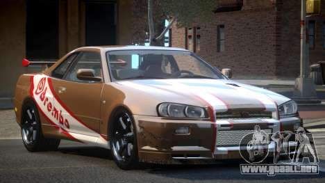 Nissan Skyline PSI R34 L3 para GTA 4