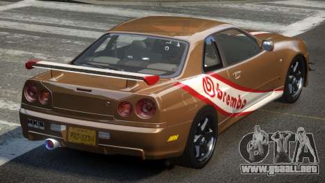 Nissan Skyline PSI R34 L3 para GTA 4