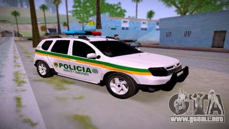 Duster Policía De Transito Colombia para GTA San Andreas