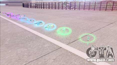 RGB Weapons Groups SA para GTA San Andreas