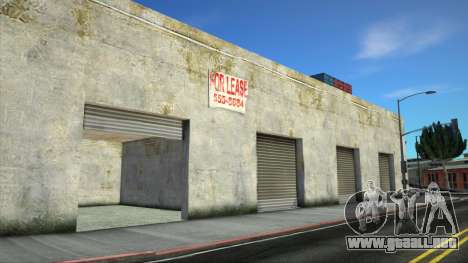 Caja de garaje abierta en la zona industrial de  para GTA San Andreas