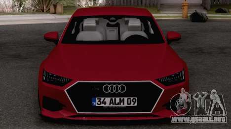 Audi A7 2020 TR Plates para GTA San Andreas