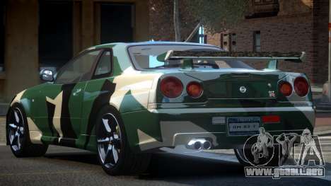 1999 Nissan Skyline R34 GT-R L10 para GTA 4