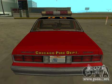 Chevrolet Caprice 1987 Chicago Fire Dept para GTA San Andreas