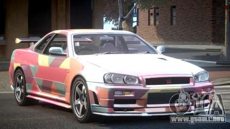 Nissan Skyline R34 GST Racing L8 para GTA 4